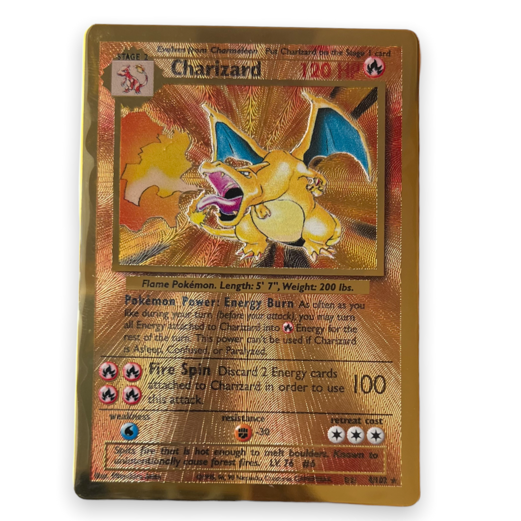 Metal Pokémon charizard card